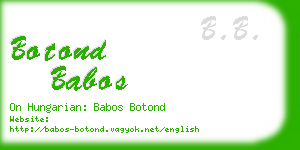 botond babos business card